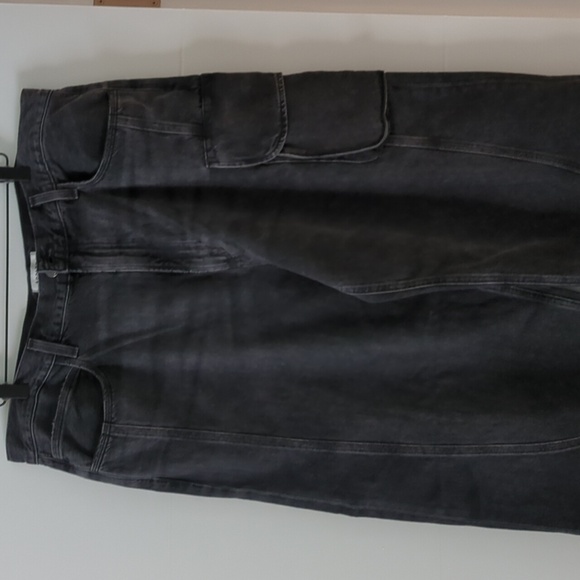 Agolde Cass Baggy Cargo Jean Grunge Black Organic Cotton Sz 33 Gorp Core - Picture 4 of 11